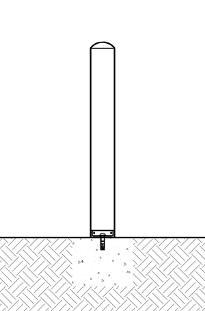 R-7182和R-7183系柱的图表，带有安装项圈