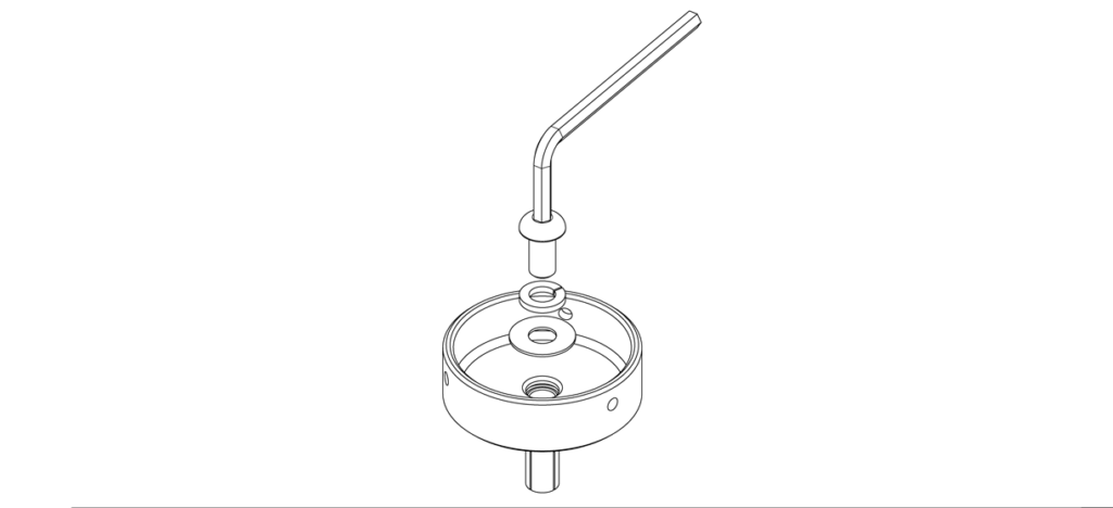 将十六进制螺栓固定在锚定的六角钥匙图