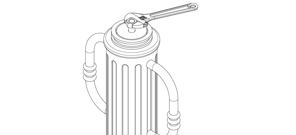 显示螺纹杆被拧紧的图表