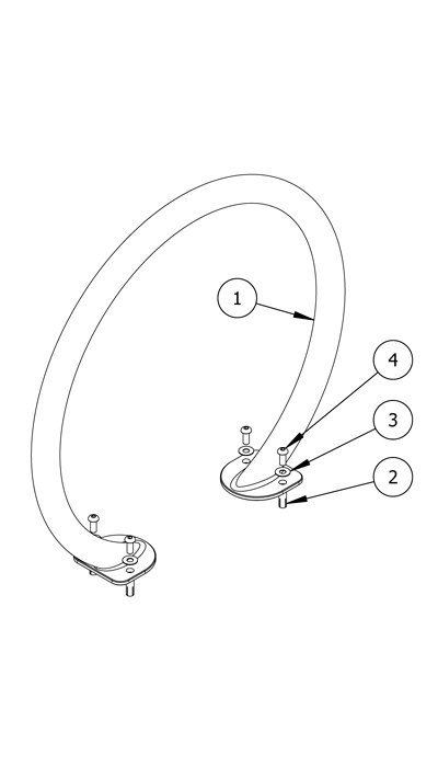 使用法兰表面安装安装系柱需要的零件图