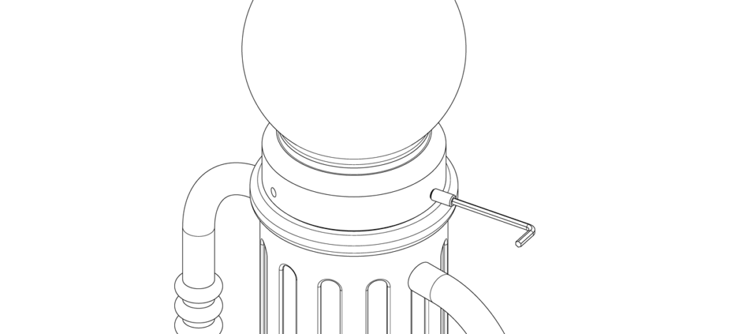 图显示了自行车系杆盖帽与底座对齐
