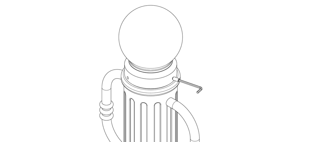 图显示帽顶部的自行车系柱盖