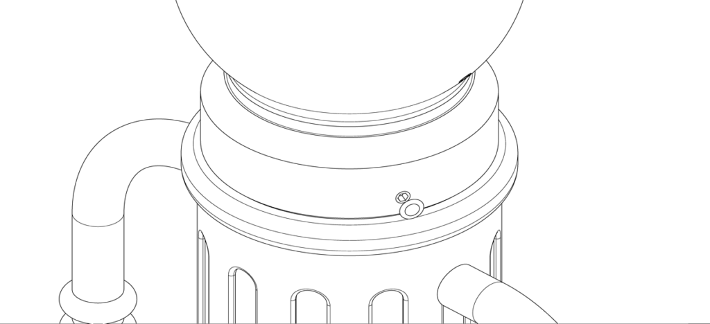 图显示固定螺钉上的塑料插头