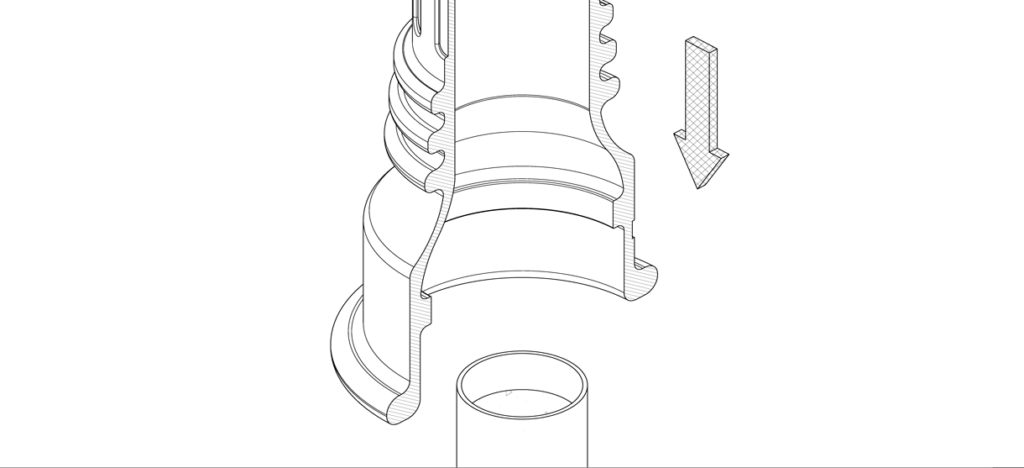 图显示自行车系柱覆盖在管道系柱上