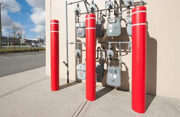 红色塑料护柱盖