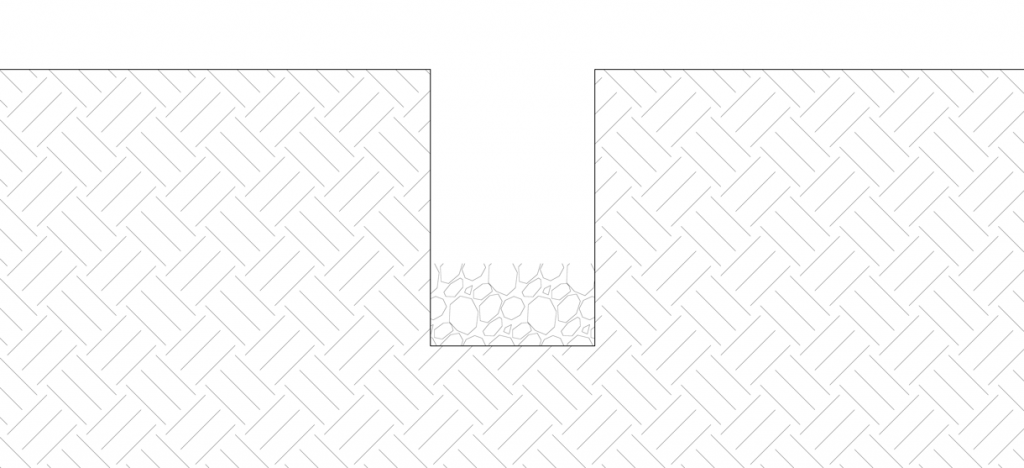 安装现场排水岩石示意图