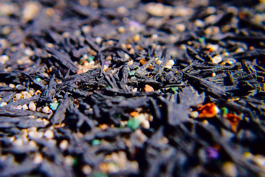 特写粗糙的网屑橡胶