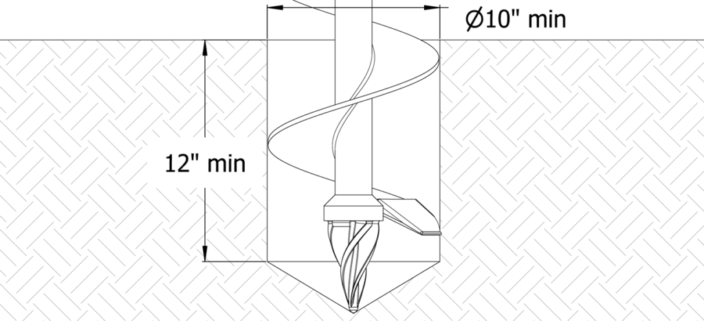 图显示了螺旋钻