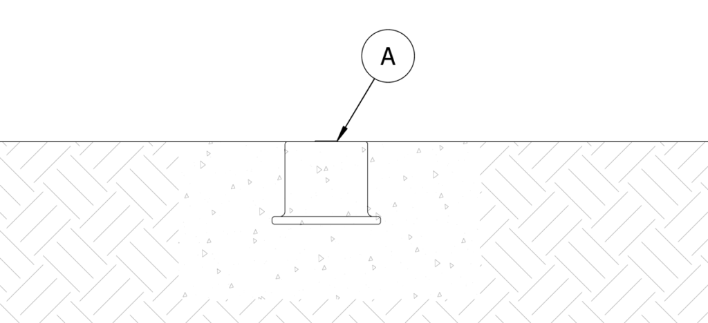图示在现场显示混凝土