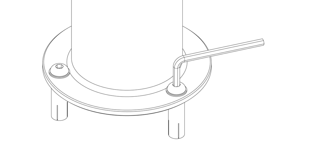 图表显示用扳手收紧的螺栓
