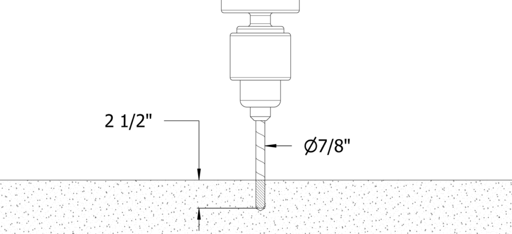 混凝土钻孔示意图